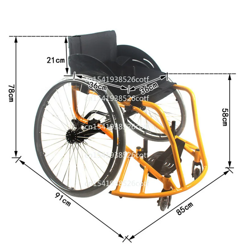 Aluminum alloy handicap basketball training wheelchair sports quick-release large wheel with anti-backflip small wheel