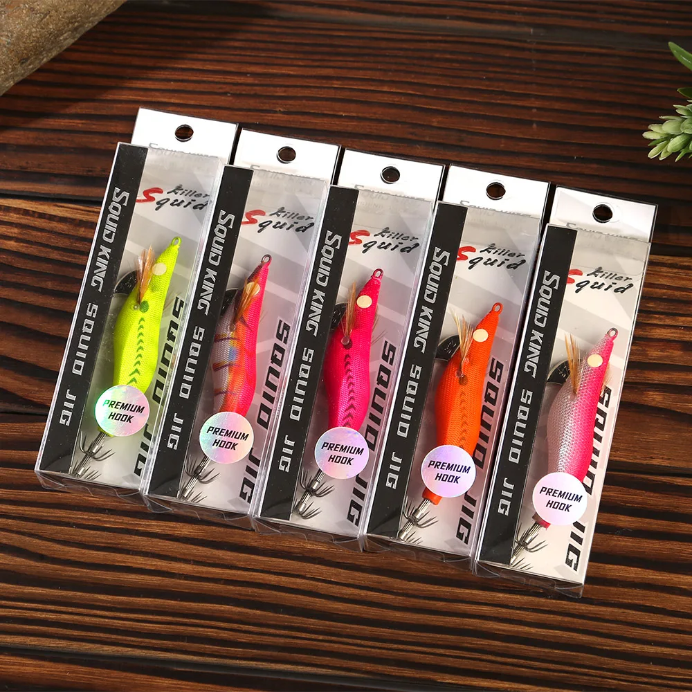 الحبار كين طعم الحبار 2.5 # طُعم القفز الاصطناعي، خطافات قوية للغرق البطيء، صيد الأسماك البحرية، الأخطبوط، الحبار، مضيئة EGI #4