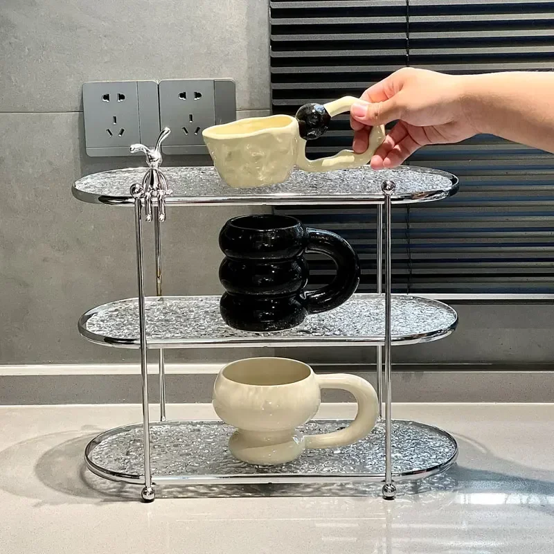 Multi-layer Shelf Organizer Water Cups and Coffee Teacup Storage Categorical Kitchen Items Storage for Home Use