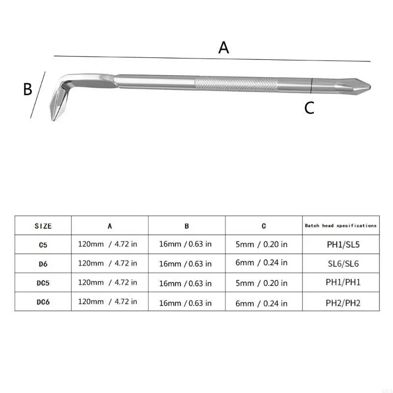 

X9FA L-Type Screwdriver L-Shaped Wrench Drill Bit Elbow Bend Short Arm Screwdriver