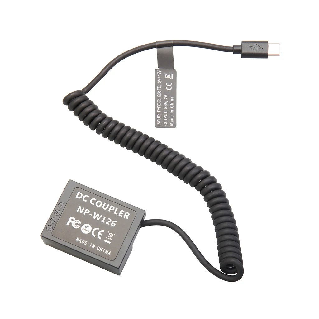 Typ-C PD Dummy-Akku-Kit für Fujifilm Canon Nikon Sony Panasonic, 9V Powerbank zu 7,4-8,4V für Akkuanzeige – Detail 5
