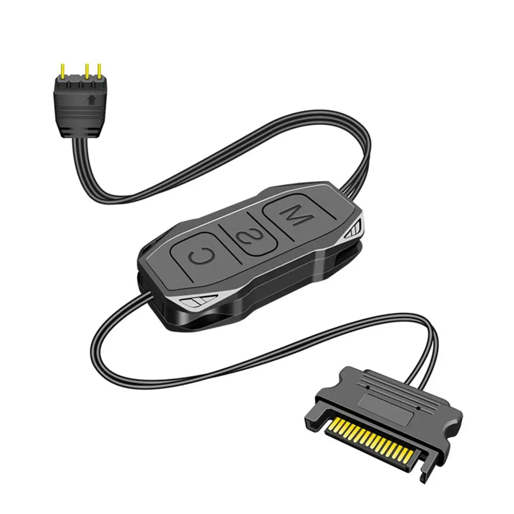 Argb Điều Khiển Mini Với Kéo Dài Cáp Khả Năng Tương Thích Rộng 5V 3 Sang SATA Cung Cấp RGB Đồng Bộ Điều Khiển