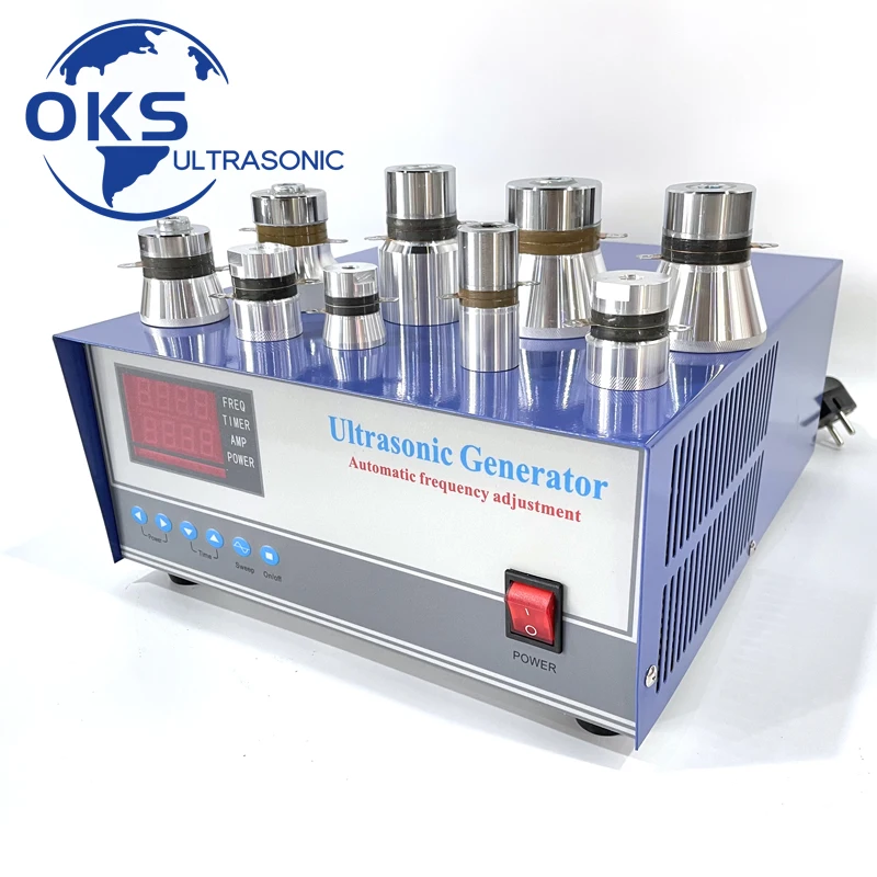 28KHZ/40KHZ 300W Dual frequency Digital Ultrasonic Cleaning Generator With 6PCS Dual frequency Transducers