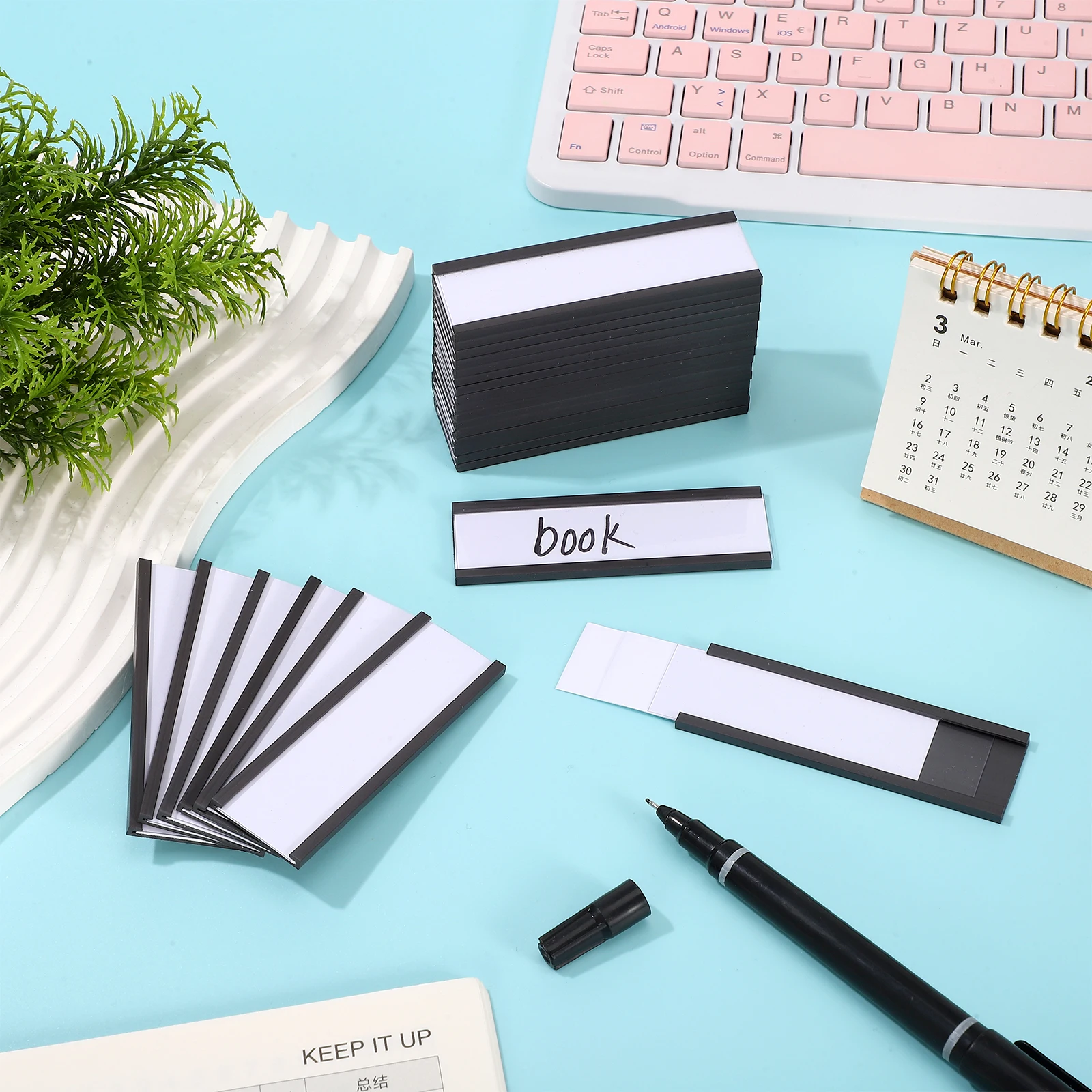 30pcs Label Holders Clear Movable Shelf Tags for Warehouse Organization Office Use Excellent Quality Long Term