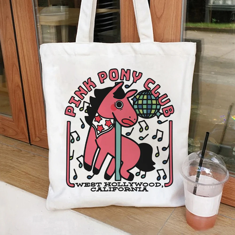 Pink Pony Club Chappell Roan West Hollywood California Western Cowgirl Tote Bag Makeup Bag  Tote Bag  Shopper Women's Tote Bag