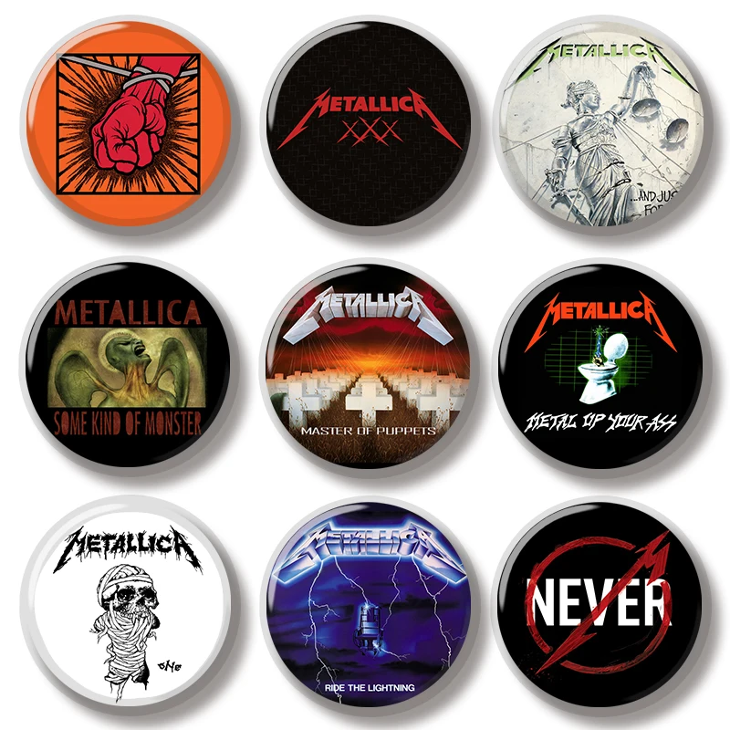 44MM Master Of Puppets Album Pin Soft Button Jewelry Creative Badge Cartoon Brooch Lapel Pin Bag Backpack Hat Decoration