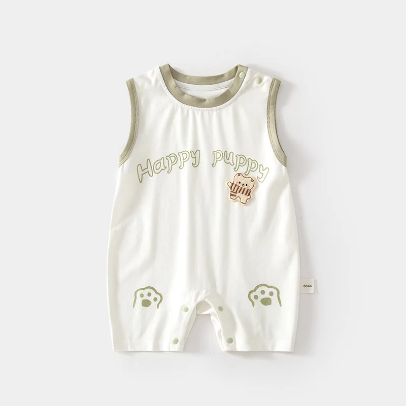Baby Summer Modal Sleeveless Leotard Newborn Boneless Romper Air Conditioning Clothes Baby Toddler Romper