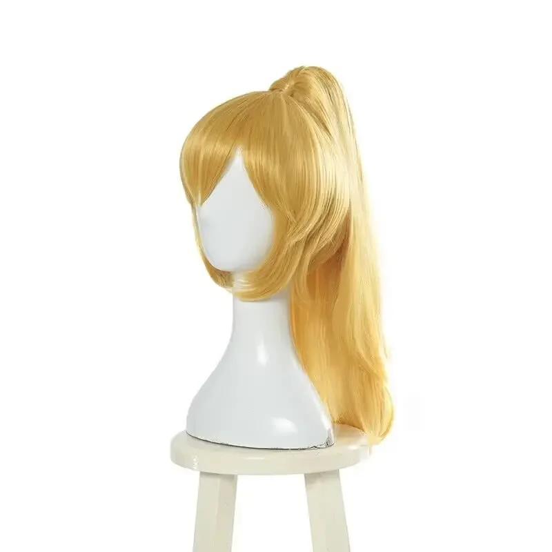 Super Mario Bros. U Deluxe Bowsette Cosplay Wigs Blonde Ponytail Synthetic Hair