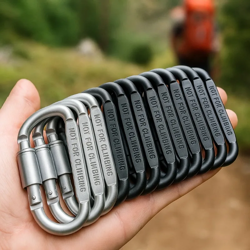 4-12 قطعة مشبك حلقة تسلق الثقيلة للمفاتيح التخييم التنزه بقاء والعتاد في الهواء الطلق التكتيكية سبائك الألومنيوم حلقة تسلق السنانير #2