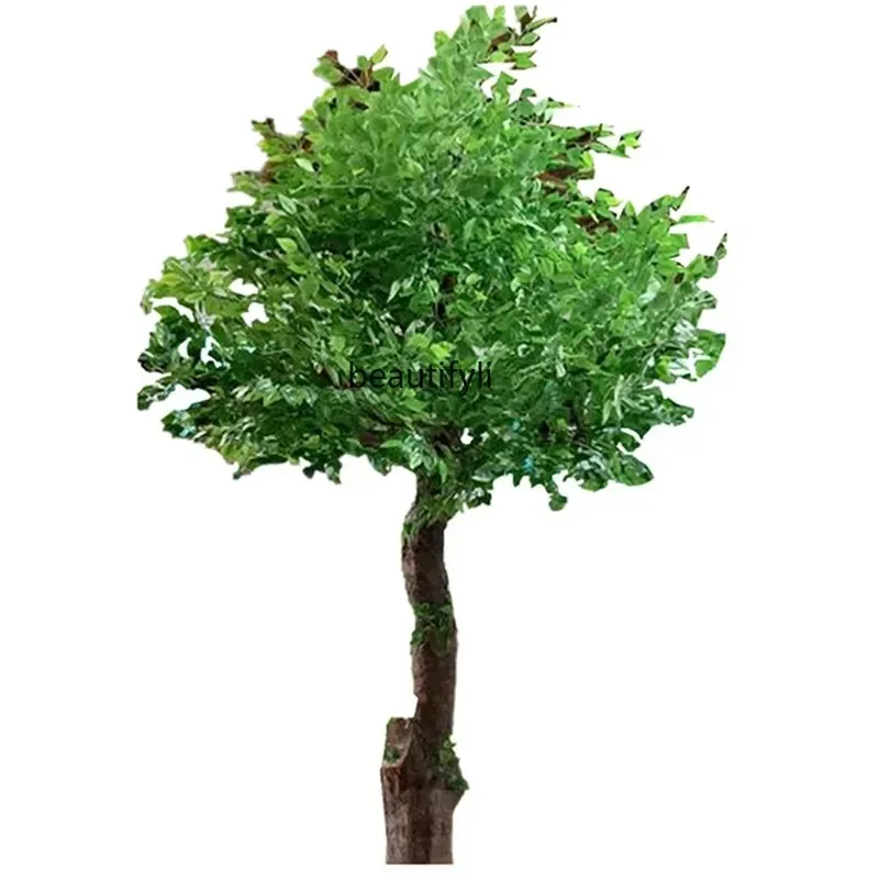 a485 Large simulated banyan tree living room floral green plant decoration fake peach treeshopping mall wedding modeling wishing