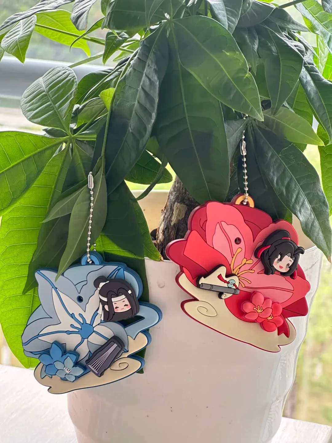 Original Mo Dao Zu Shi Q Version Blind Box Mystery Flower Language And Sweet Shadow Series Anime Keychain Wei Wuxian Lan Wangji view 4