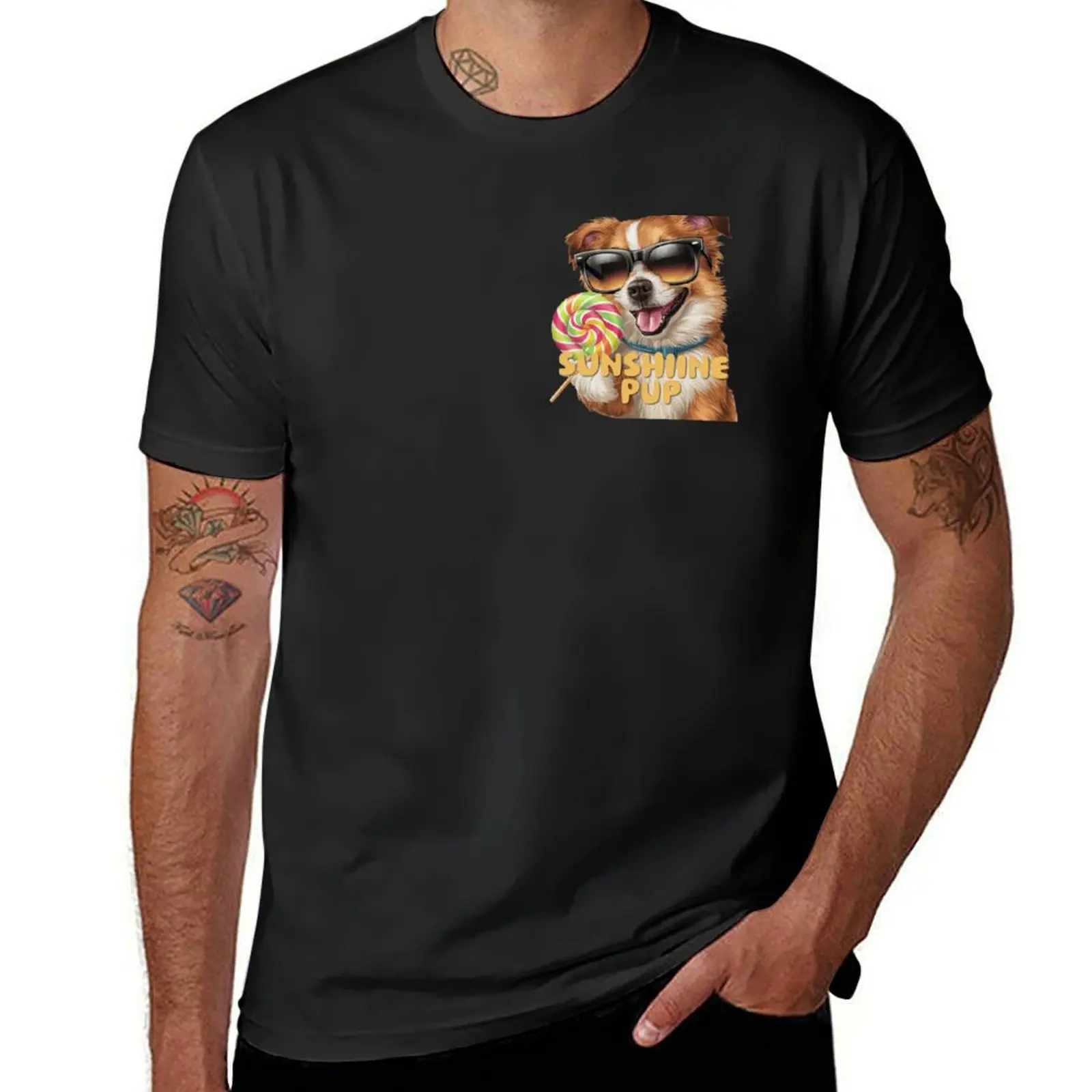 

sunshine pup 2 T-Shirt basketball graphic tees kawaii clothes quick drying men t shirts high quality