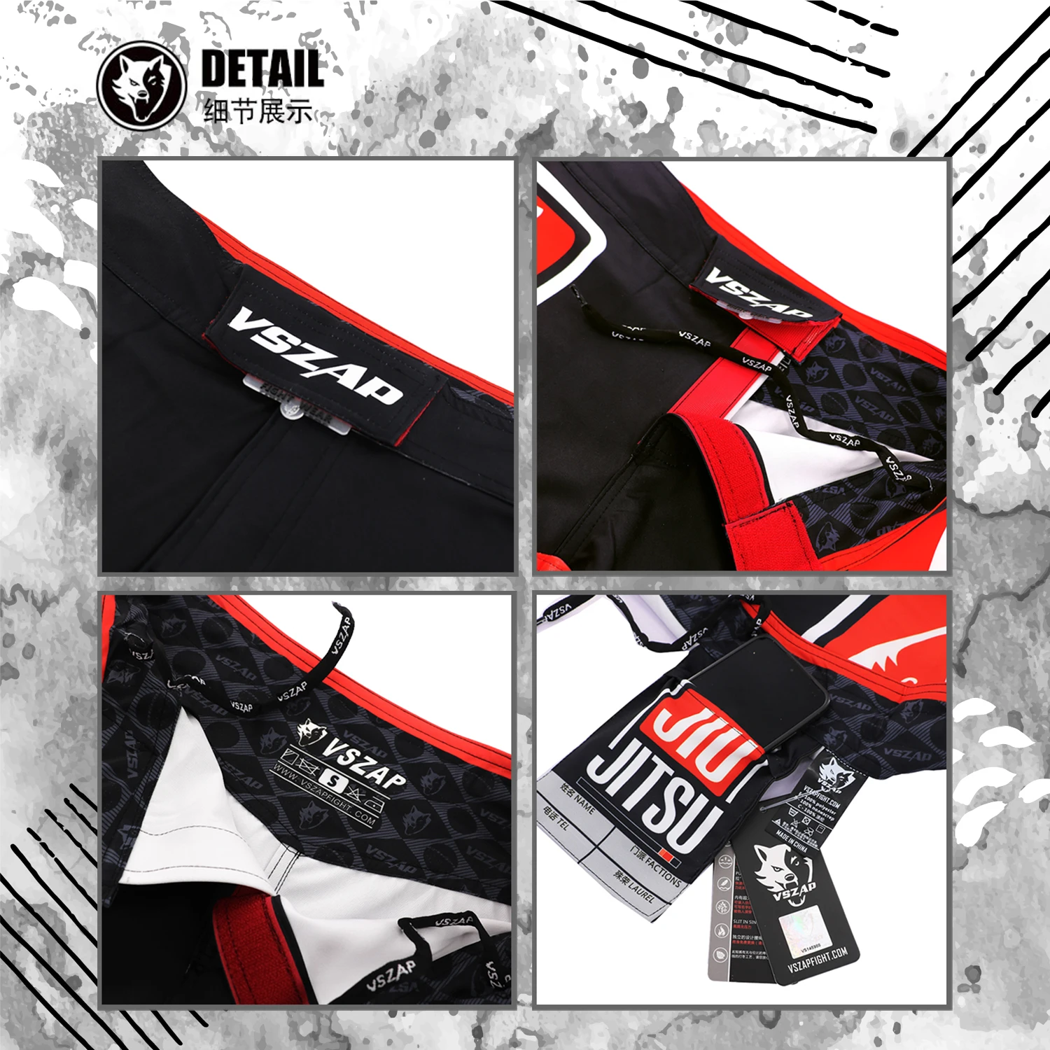 VSZAP Boxing Kickboxing MMA Comprehensive Training Martial Arts, Muay Thai Men's shorts