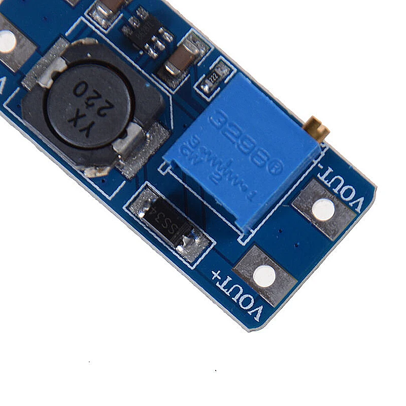 Módulo de impulso DC-DC 2a placa de fonte de alimentação de impulso conversor intensificador entrada de reforço 3v/5v para 5v/9v/12v/24v ajustável mt3608