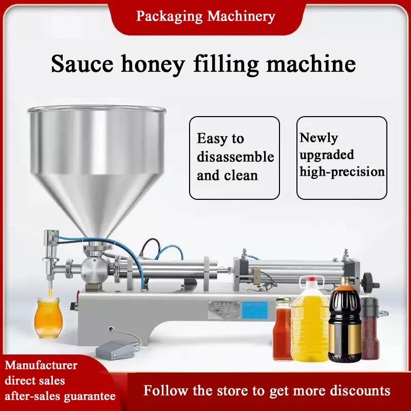 Including Tariffs Capacity Hopper Semi Automatic Paste Cosmetic Shea Butter Cream Tomato Sauce Honey Filling Machine