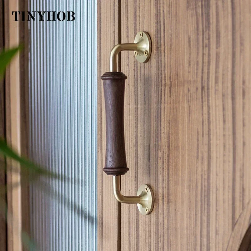 Tinyhob Wood Vintage Sliding Barn Door Handle Pull / Refrigerator Appliance Closet Pull Bar Wood Door Decorative Handle