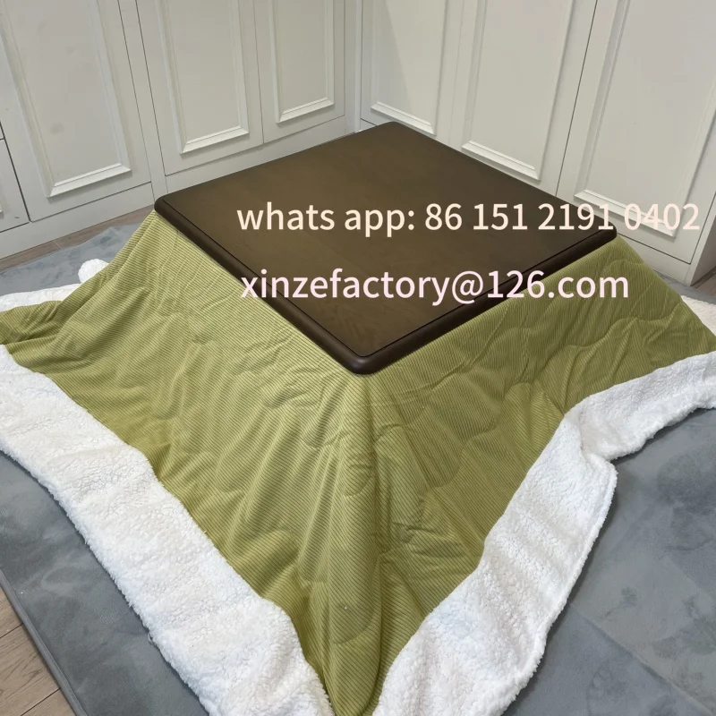 تخصيص 2 قطعة/المجموعة اللون الأخضر قابل للغسل خليط القطن لينة ودية لحاف اليابانية الجدول