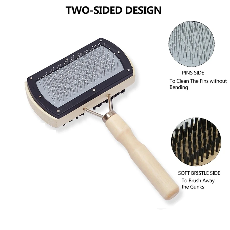 4 Pcs Air Conditioner Condenser Fin Cleaning Brush Kit, Stainless Steel Air Conditioner Fin Cleaner