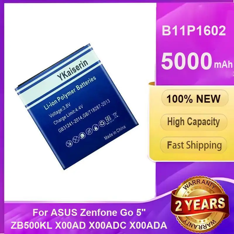 

Mobile Phone Battery High-Capacity For Asus Zenfone GO 5" ZB500KL X00AD X00ADC X00ADA B11P1602 5000mAh