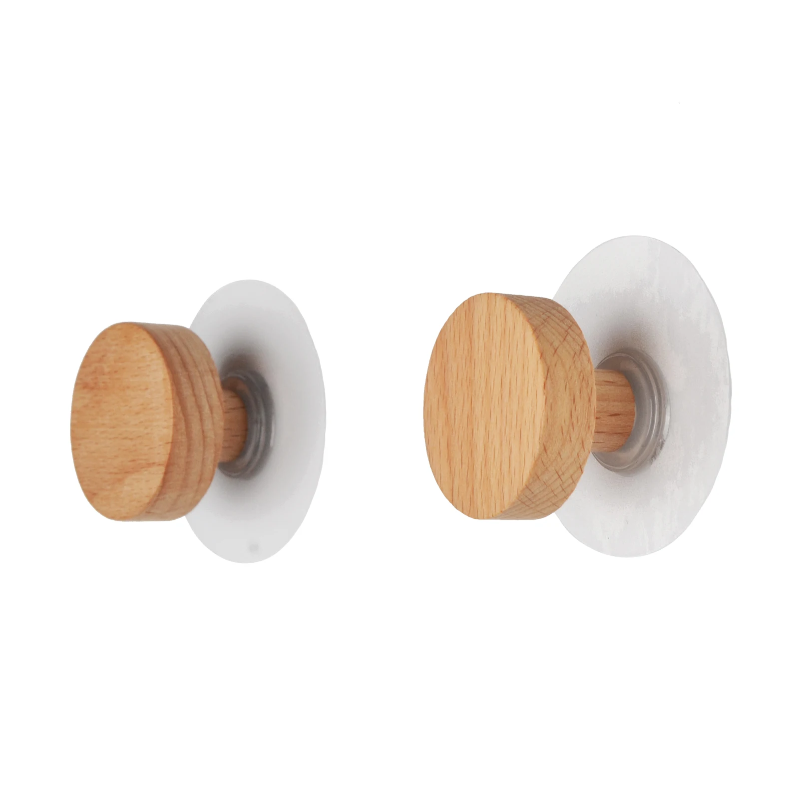 Geometric Wooden Wall Hooks Solid Wood Coat Pegs Home Bedroom Clothes Hat Towel Hanger Organizer
