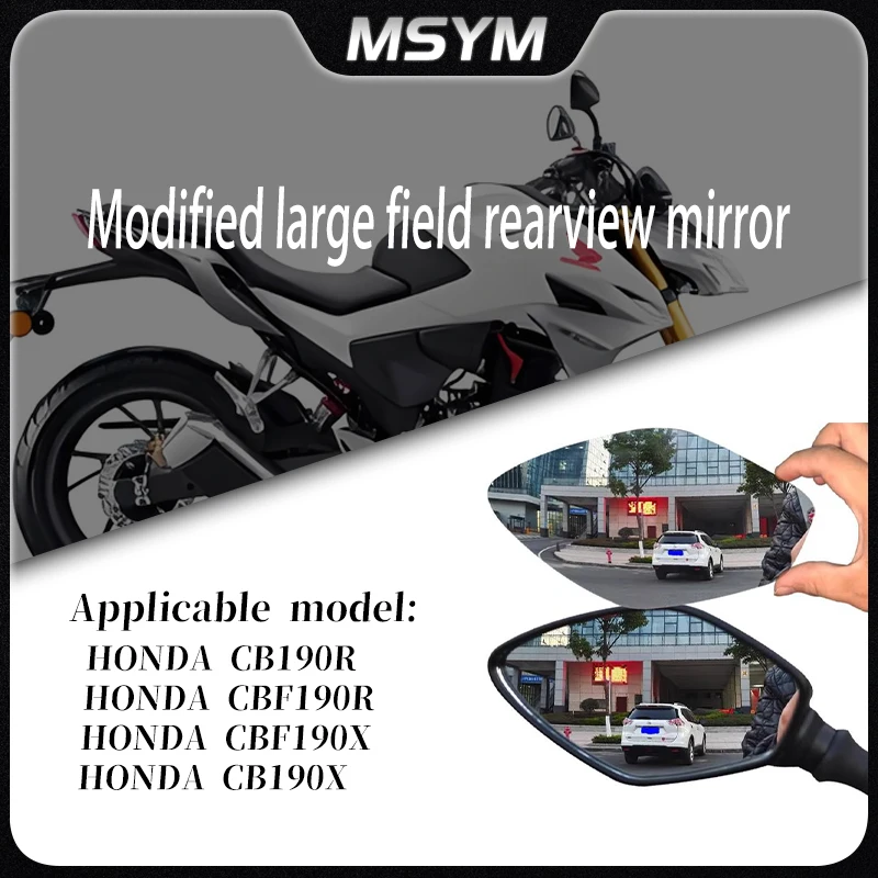 

Accessories Convex Mirror Increase Rearview Mirrors Side Mirror View Vision Lens For HONDA CB190R CBF190R CBF190X CB190X
