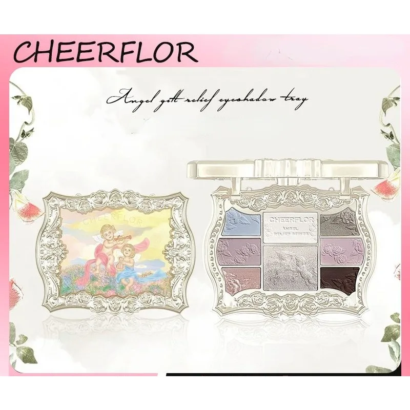 

Cheerflor Angel Apocalypse Eye Shadow Plate Multi-Color Multi-Functional Eye Shadow Highlight Relief Embossed Eye Shadow Makeup