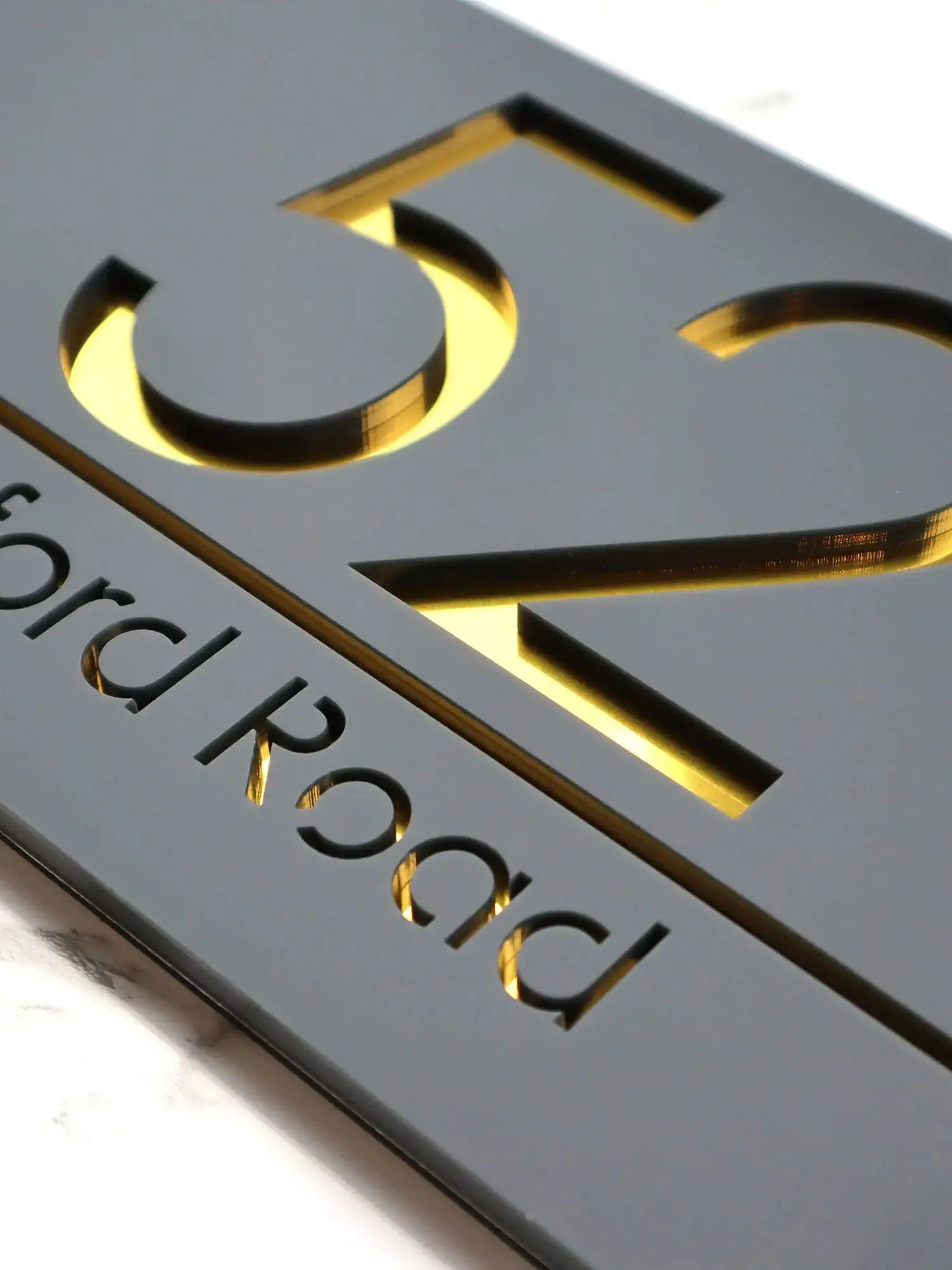 Laser Cut Matt Mirror Private Customization Personalised Door Numbers House Sign Plaques Personalised Laser Number