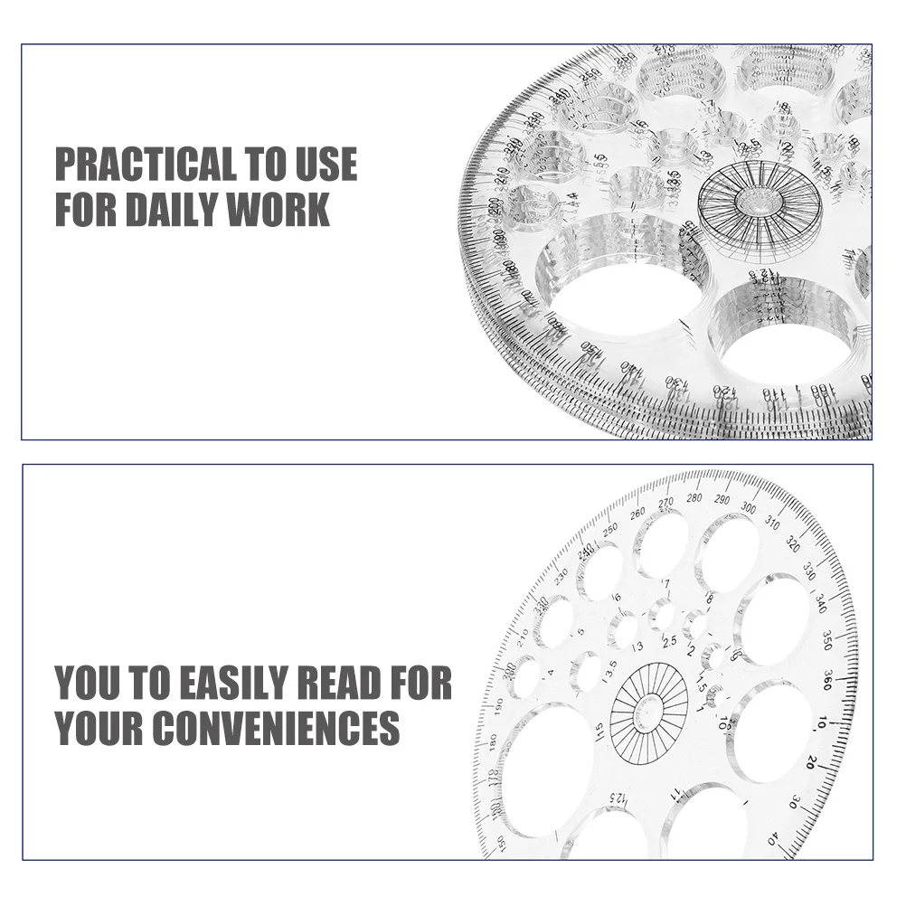 8 قطعة منقلة 360 درجة متعددة الوظائف أداة رسم دائرة عملية للمهندسين المعماريين البناء الطلاب المشاريع الهندسية #1