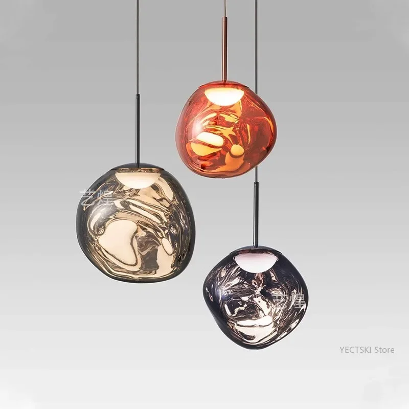 

GHJUYIOL Lava pendant light, empty living room, dining room, staircase, duplex building light