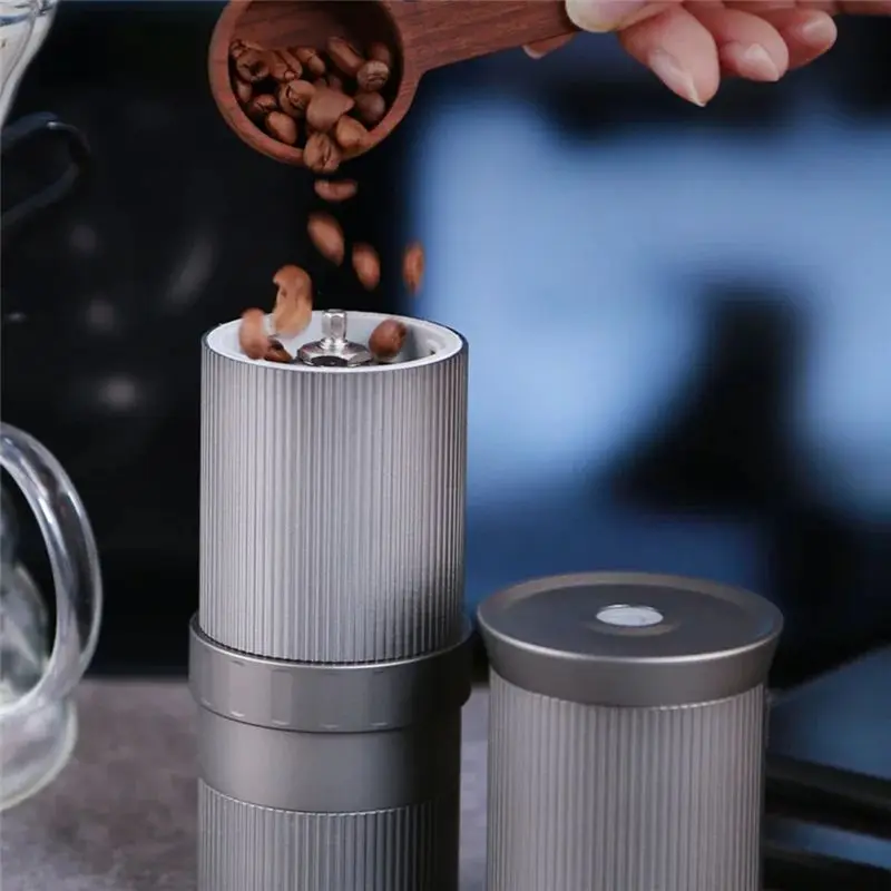 ABVI-Portable Electric Coffee Grinder Compact Stainless Steel Grinding Core Ideal For Travel And Small Kitchens Use