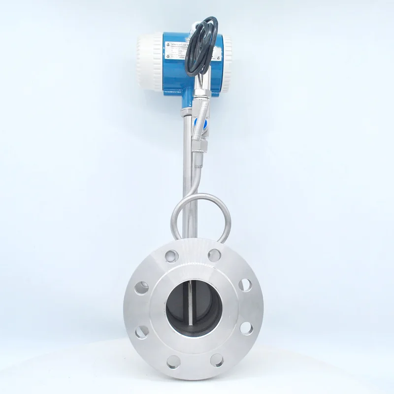 Flange Mounted Gas Steam vortex Flowmeter Flow Meter with Temperature and Pressure Compensation