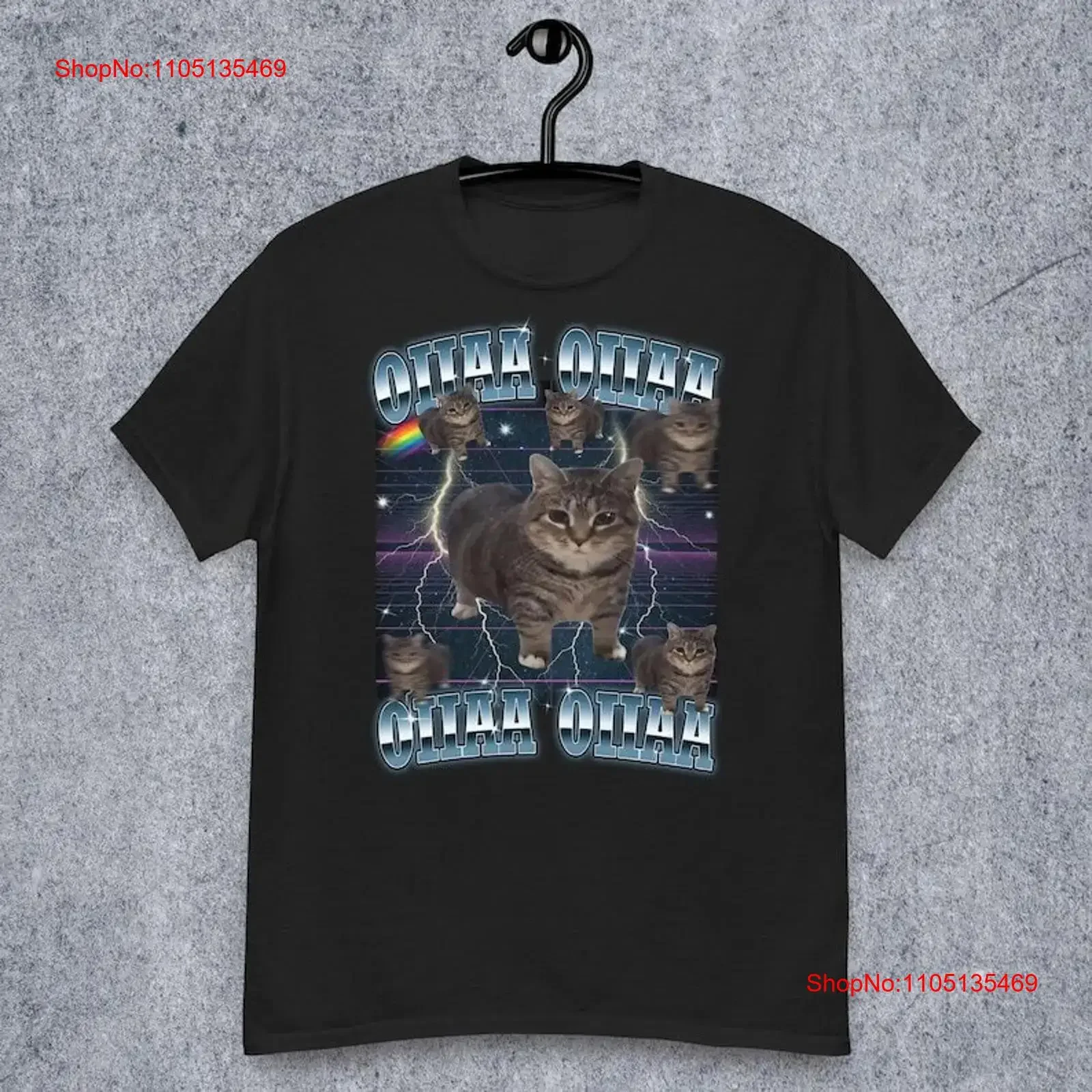 

Funny Viral Oia Cat Meme T Shirt for Woman and Man Silly Cats vintage Washed Versatile Breathable Soft Comfortable Casual