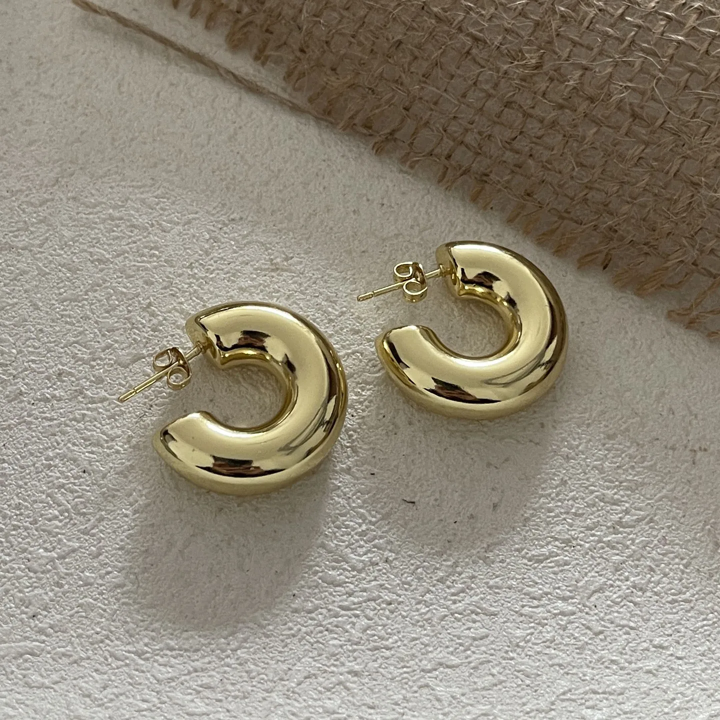 925 Sterling Silver Earrings For Women Trendy Simple Heavy Circle Earring Jewelry Prevent Allergy Party Christmas Accessories