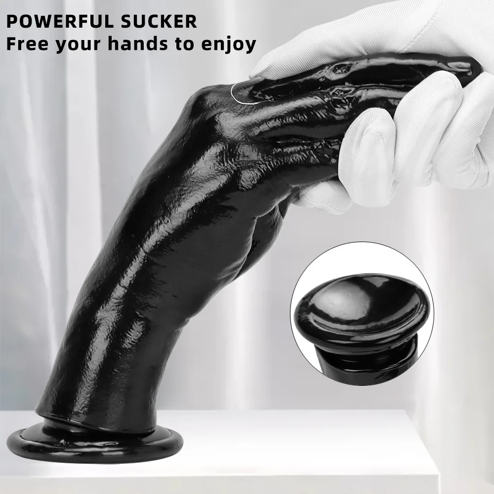 Giant Simulation Fist Dildo Anal Plug Female Male Gay Hand Touching G-spot Vaginal Anal Dilator Sucker Sex Toy view 3