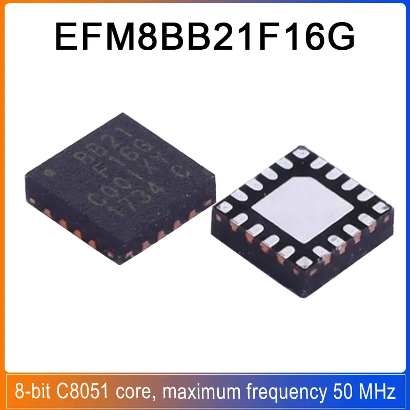 10pcs/lot EFM8BB21F16G QFN-20 EFM8BB21F16G-C-QFN20R BB21F16G EFM8BB2 8-bit Microcontroller IC Chip