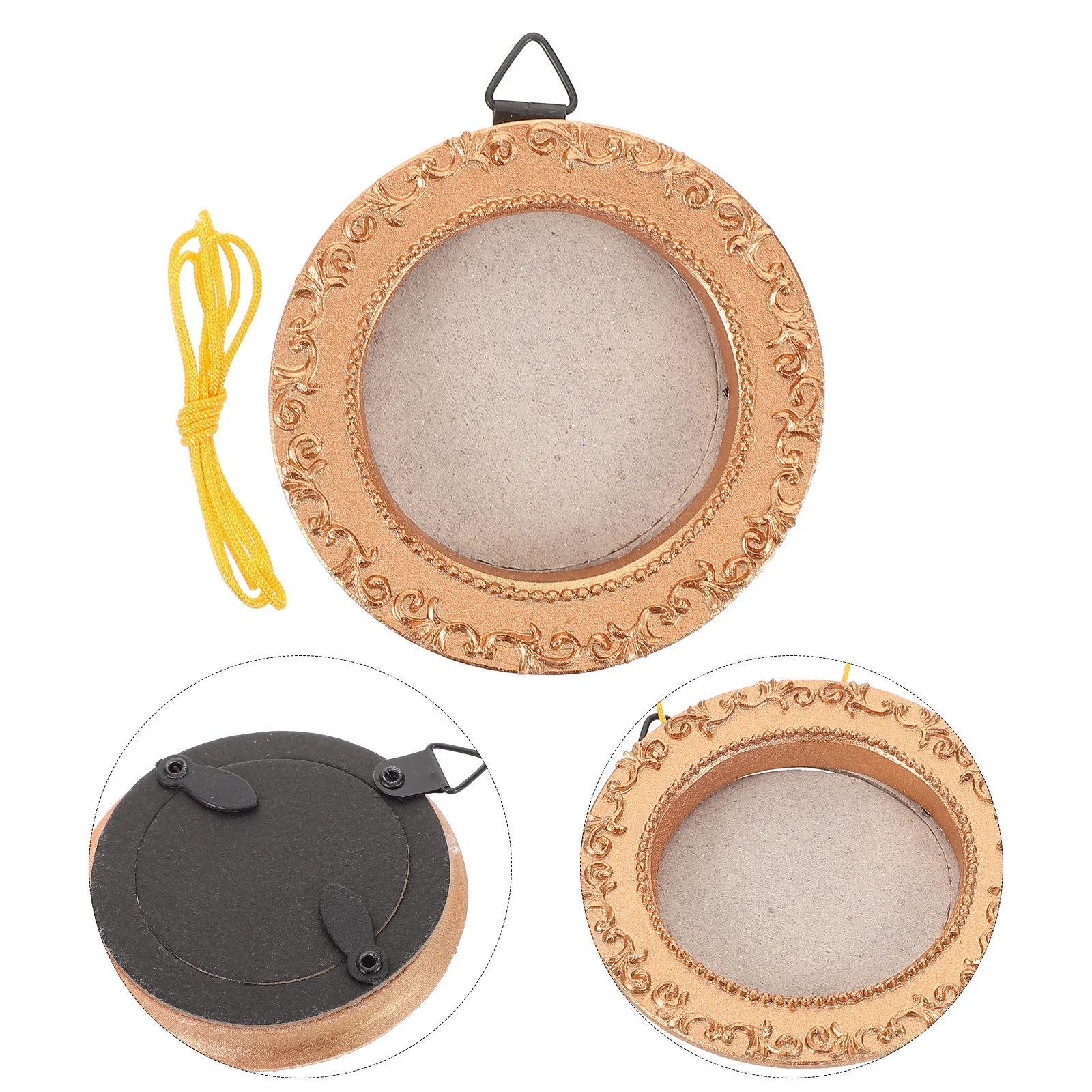 

Christmas Tree Photo Frame Decoration DIY Vintage Frames Wall Hanging Golden Resin Tiny Picture