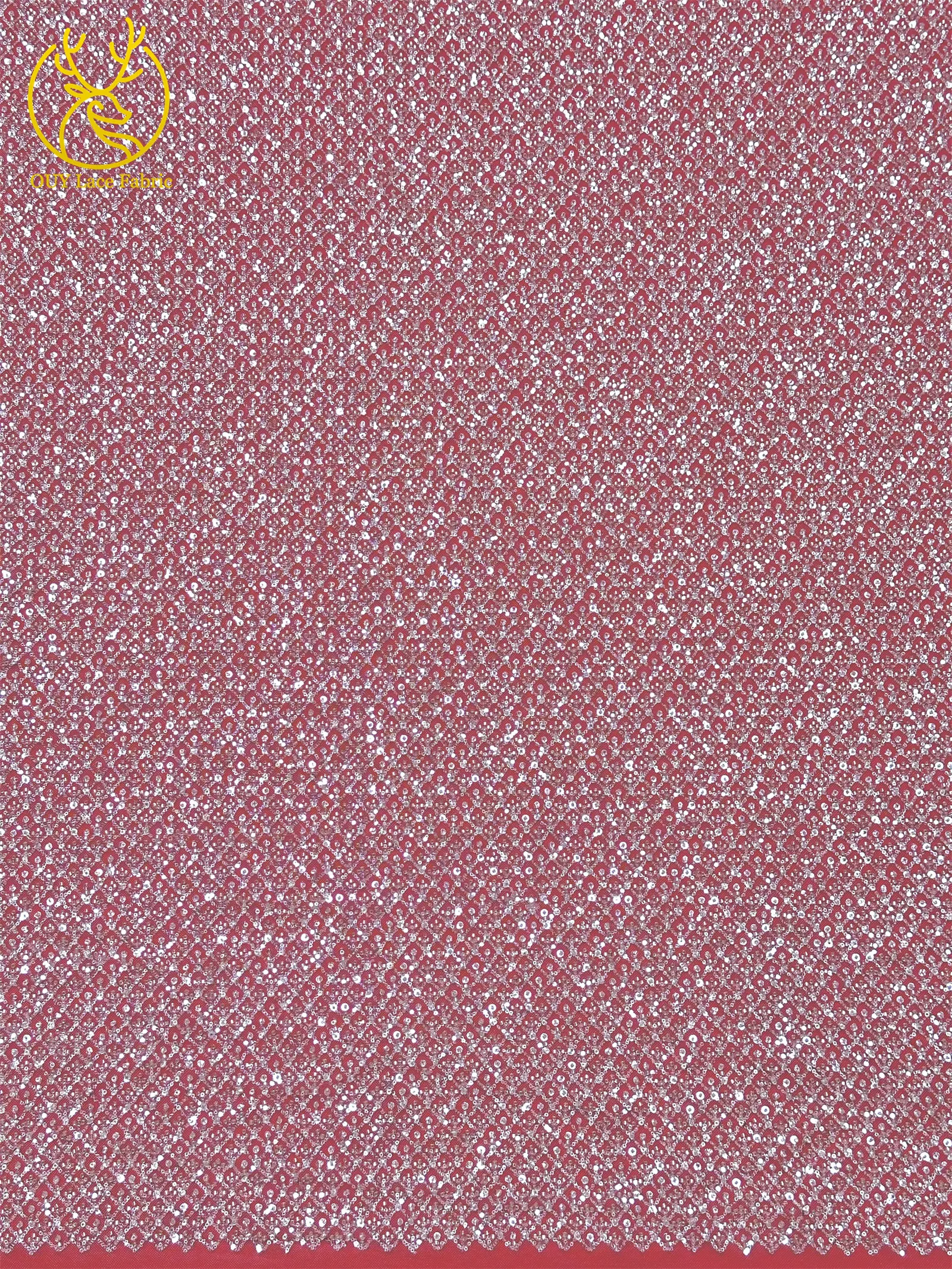 Großhandel Goldperlen-Pailletten-Spitzenstoff Hochwertiger Party-Tüll-Spitzenstoff für Hochzeitskleider Nähzubehör – Detail 9