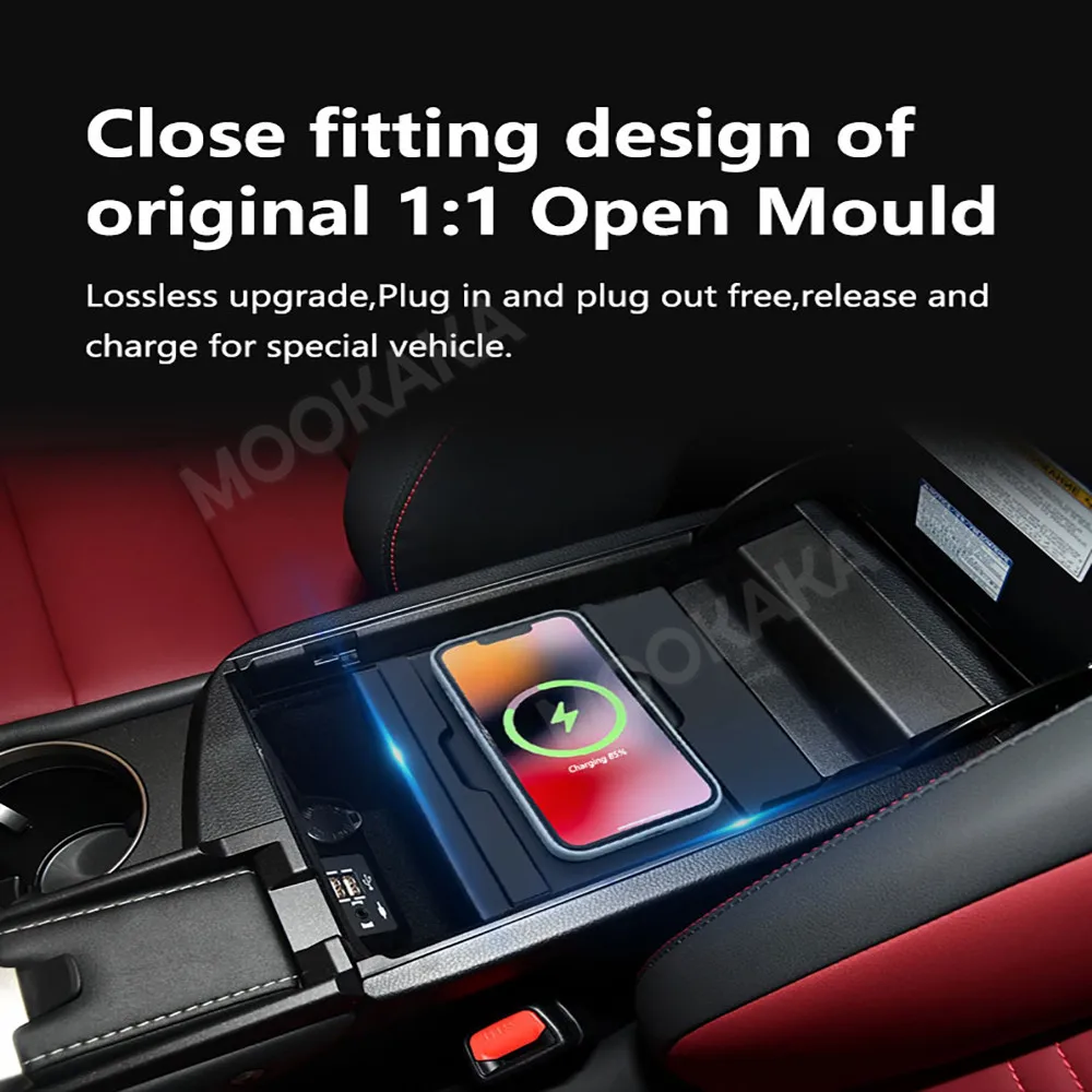 For Lexus NX 2014-2020 Quick QI Car Wireless Charger Fast Charging Intelligent Infrared Mobile Phone Dashboard