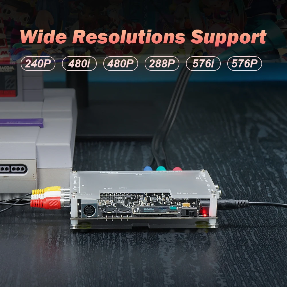 OSSC Phụ Bảng Tổng Hợp Và S-Video Đầu Vào Linedouble Và Làm Mịn Chế Độ Cho NTSC PAL Retro máy Chơi Game
