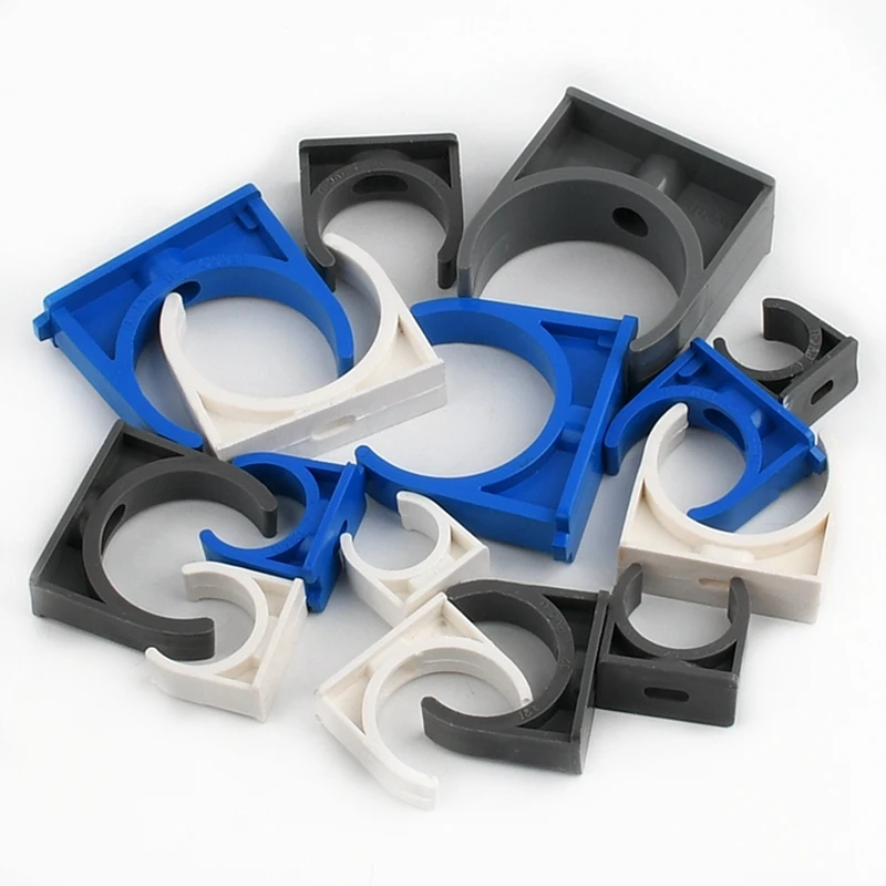 5-50Pcs 20/25/32/40/50/63/75-110mm PVC Pipe Clamp Fixed U-type Clip Water Pipe Support Garden Irrigation System Tube Fittings