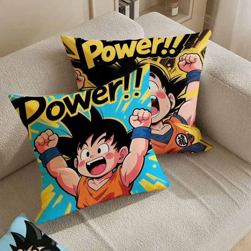Dragon Ball Pillow Sofa Cushion Bed Pillow Office Chair Lumbar Cushion Cartoon Cute Pillow Son Goku Holiday Gift Pillow
