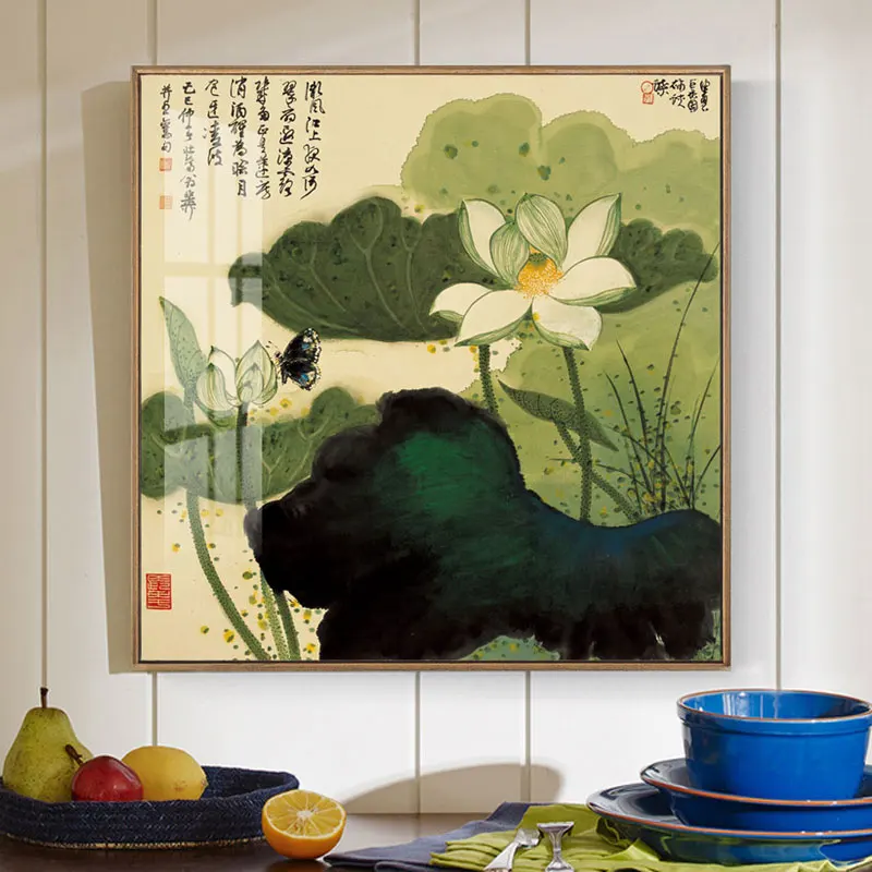 Chinese Lotus Canvas Art Painting Print Poster Picture Wall art Picture Bedroom Living Room Style House Decoration Murals