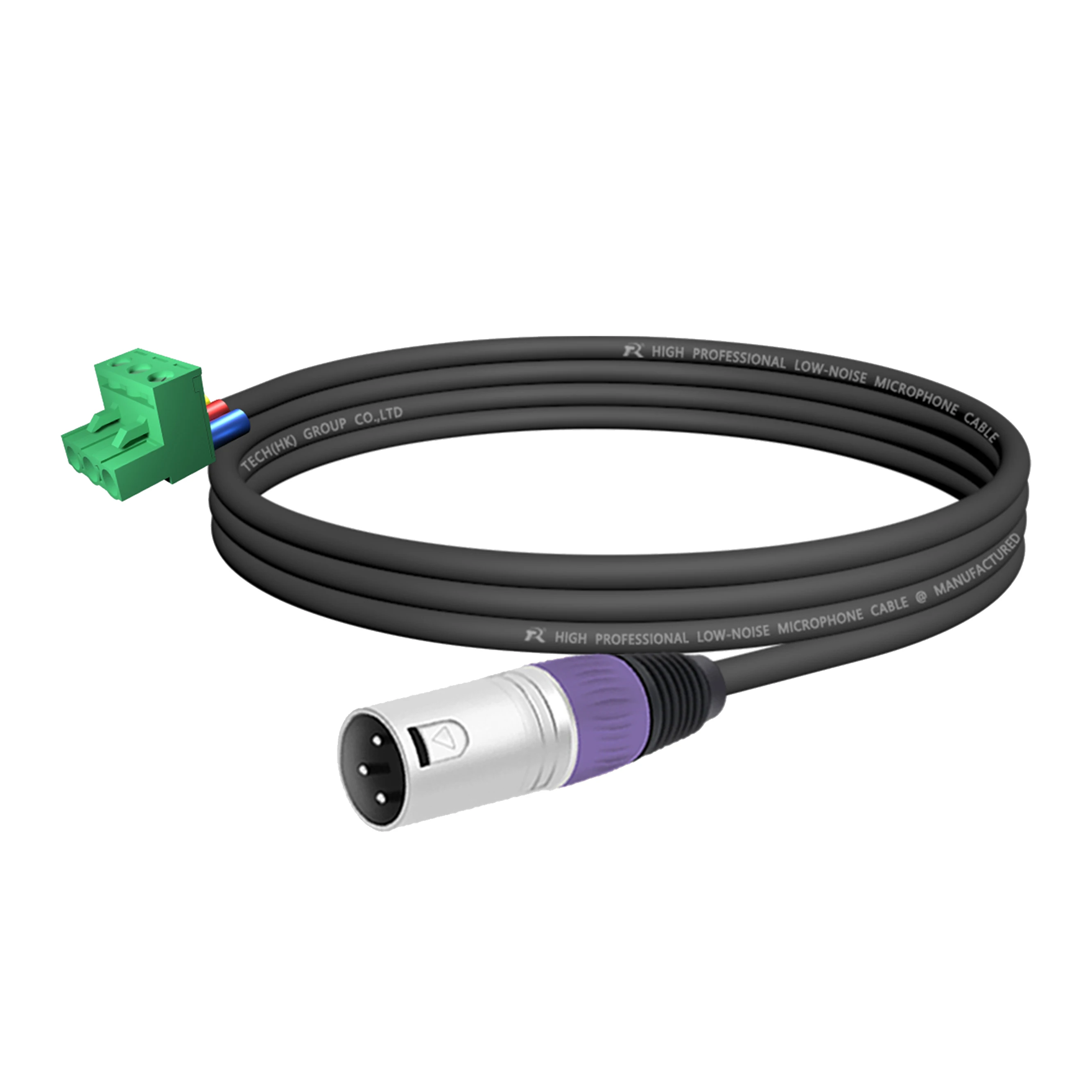 1 Stück Audiokabel für Lautsprecher, XLR 3P M/F zu Phoenix 3M NBKF/2EDG-5.08mm PCB-Schraubklemme, Silberner Anschluss und Schwarze Kabelummantelung – Detail 14