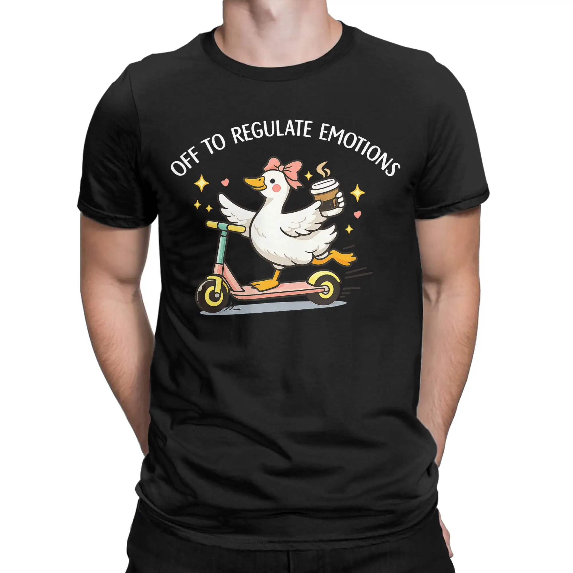 Men's T-Shirts Off to Regulate Emotions Silly Goose Casual Cotton Tees Short Sleeve  T Shirt O Neck Clothing Gift Idea