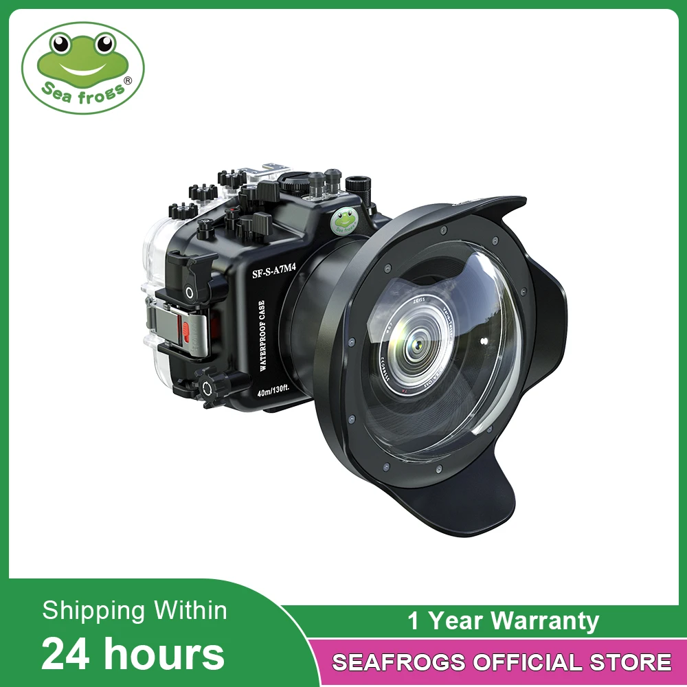 

Seafrogs 40Meter Waterproof Camera Case With Dome Port Fisheye For Sony A7M4 A7IV Photography Equipment Underwater Diving Case