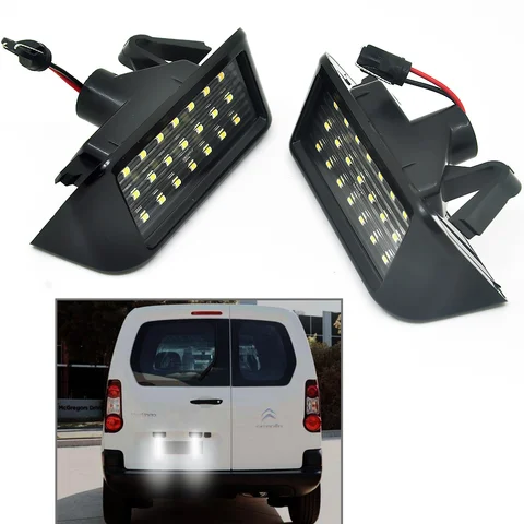 Белый светодиодный задний фонарь номерного знака для Peugeot Expert Partner Traveler Rifter Ranch Citroen Berlingo Dispatch Jumpy Spacetourer