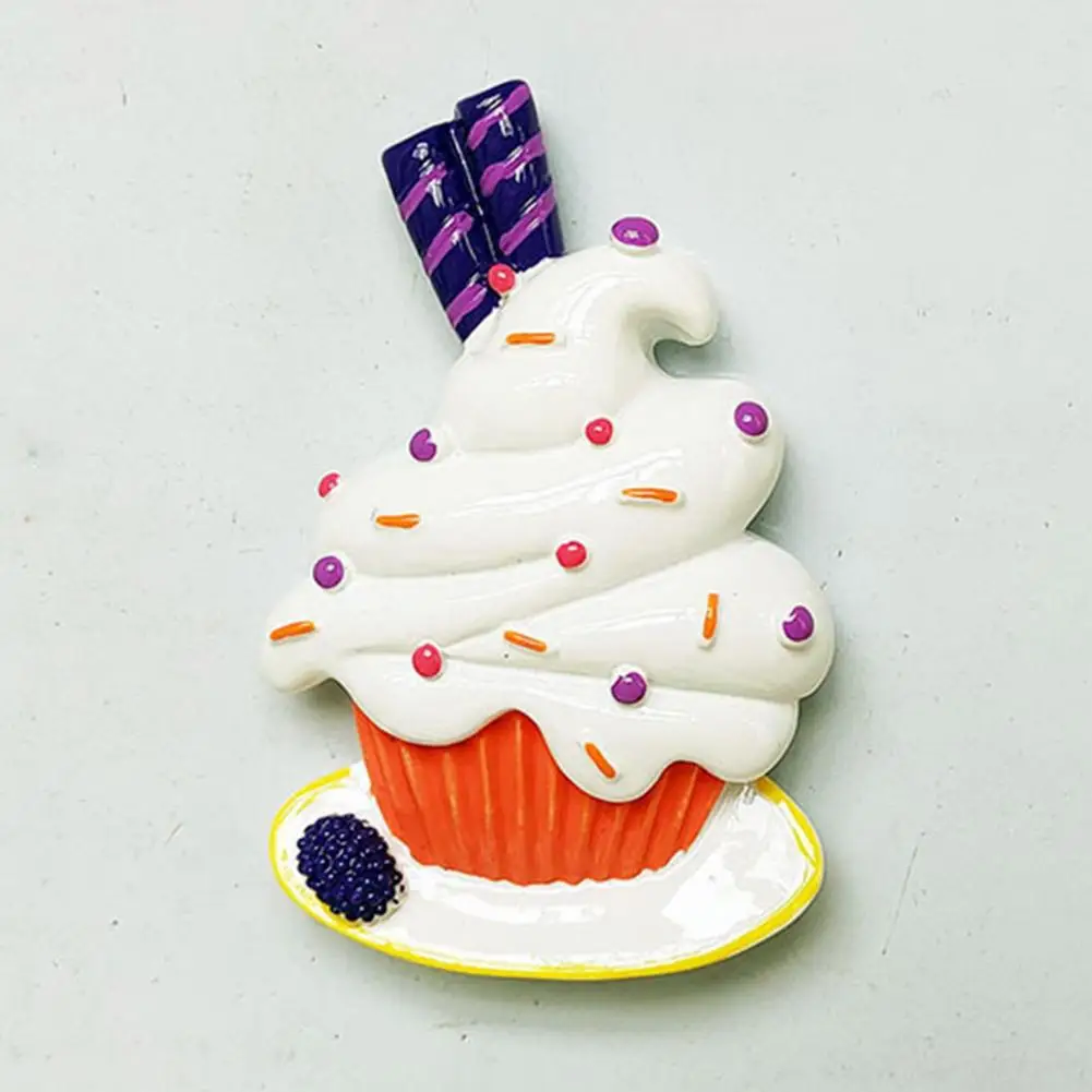 Simulation Dessert Refrigerator Magnet Cupcake Refrigerator Magnet 3d Cupcake Fridge Magnet Set Realistic Dessert Resin for Home