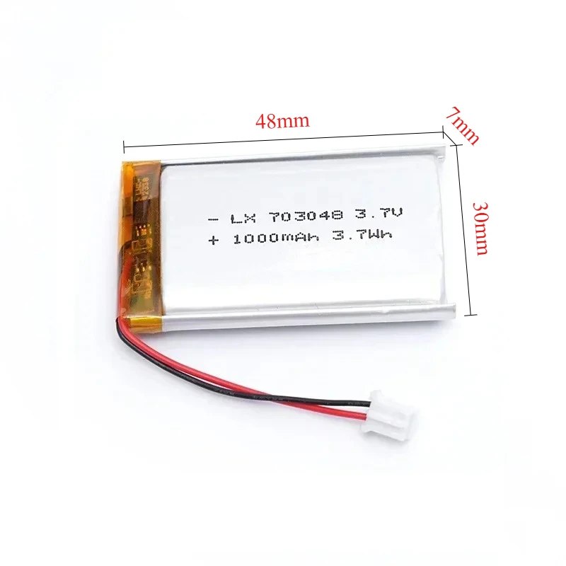 4PCS 703048 1100mAh 3.7V Lithium Polymer Rechargeable Battery for Beauty Instrument Early Education Machine Laptop Battery
