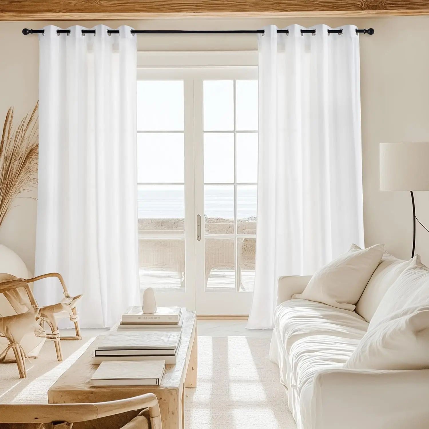 350cm Extra Hight Scratch Resistant Sheer Curtains for Living Room Privacy Protection Light Flitering Bedroom Tulle Curtains