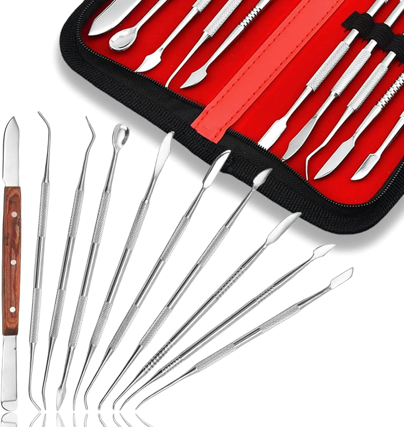 10pcs/set Dental Wax Carving Tools Spatula Plaster Knife Practical Versatile Teeth Whitening Kit Dentistry Instrument Tools